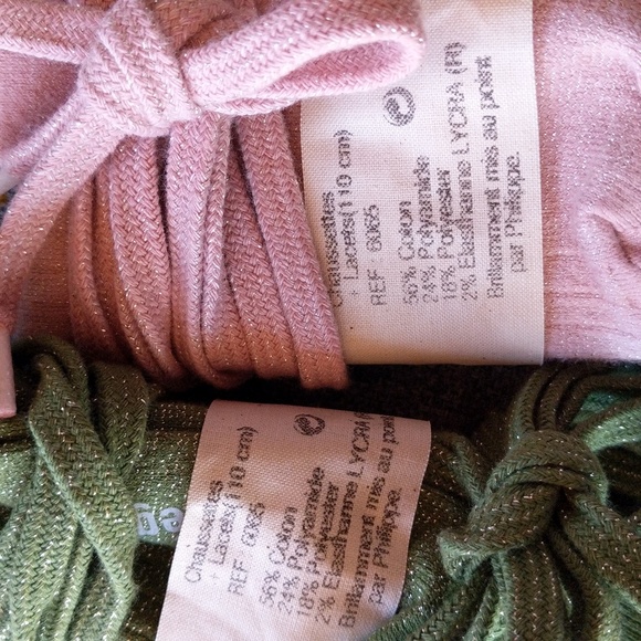 NWT Collegien Victoire Socks with Glitter Flat Shoelaces - Picture 4 of 7